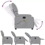 vidaXL Fauteuil de massage inclinable Polyester, Métal, Contreplaqué Simple