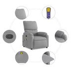 vidaXL Fauteuil de massage inclinable Polyester, Métal, Contreplaqué Simple
