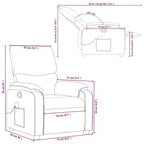 vidaXL Fauteuil de massage inclinable Polyester, Métal, Contreplaqué Simple