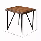 Table d'appoint à bord vivant, noyer clair