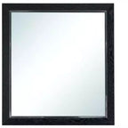 Passion Furniture Livingston 36 in. W x 40 in. H Rectangle Wood Frame Black Dresser Mirror