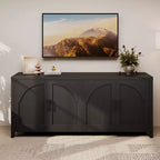 Bestier 70 TV Stand for TVs up to 75, Mid-Century Media Center with Storage for Living Room & Bedroom