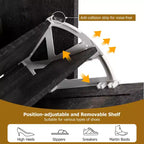 Meuble à chaussures 4 niveaux Acekool en rotin avec 3 tiroirs basculants, organiseur d'entrée peu encombrant pour couloir et placard
