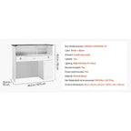 Comptoir de réception VEVOR, table de comptoir rectangulaire de 127 cm, bureau de réception moderne avec bande lumineuse, 3 tiroirs et armoires de rangement, blanc