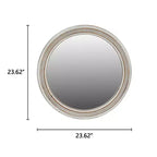 Miroir mural rond GDFStudio Willowcrest 23,6 de style ferme vintage avec cadre en bois perlé