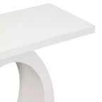 Table console et table d'entrée moderne Whisen, table de canapé robuste avec base en forme d'œuf