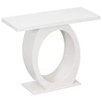 Table console et table d'entrée moderne Whisen, table de canapé robuste avec base en forme d'œuf