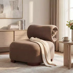 Christopher Knight Home Madison Fauteuil d'appoint moderne en tissu sans accoudoirs avec dossier roulé sculpté