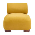 Christopher Knight Home Madison Fauteuil d'appoint moderne en tissu sans accoudoirs avec dossier roulé sculpté