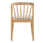 Chaise de salle à manger sans accoudoirs Christopher Knight Home Preston en bois d'hévéa de style milieu de siècle avec assise rembourrée et dossier Windsor