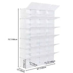 Karl Home 36 compartiments Bricolage Armoire à chaussures modulable Organisateur de chaussures en plastique Blanc