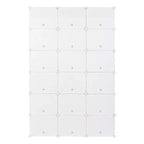 Karl Home 36 compartiments Bricolage Armoire à chaussures modulable Organisateur de chaussures en plastique Blanc