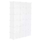 Karl Home 36 compartiments Bricolage Armoire à chaussures modulable Organisateur de chaussures en plastique Blanc