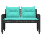 vidaXL Salon de jardin noir en rotin PE Grandes housses amovibles