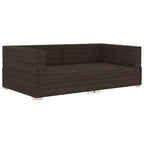 vidaXL Lot de 2 sièges d'angle en résine tressée marron standard modulable