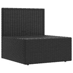 vidaXL Canapé de jardin central en rotin PE noir 54 x 54 x 55 cm