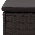 vidaXL Canapé de jardin central en rotin PE noir 54 x 54 x 55 cm