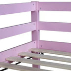 Lit mezzanine queen MAYEERTY avec espace de rangement sous le lit – Métal robuste, peu encombrant