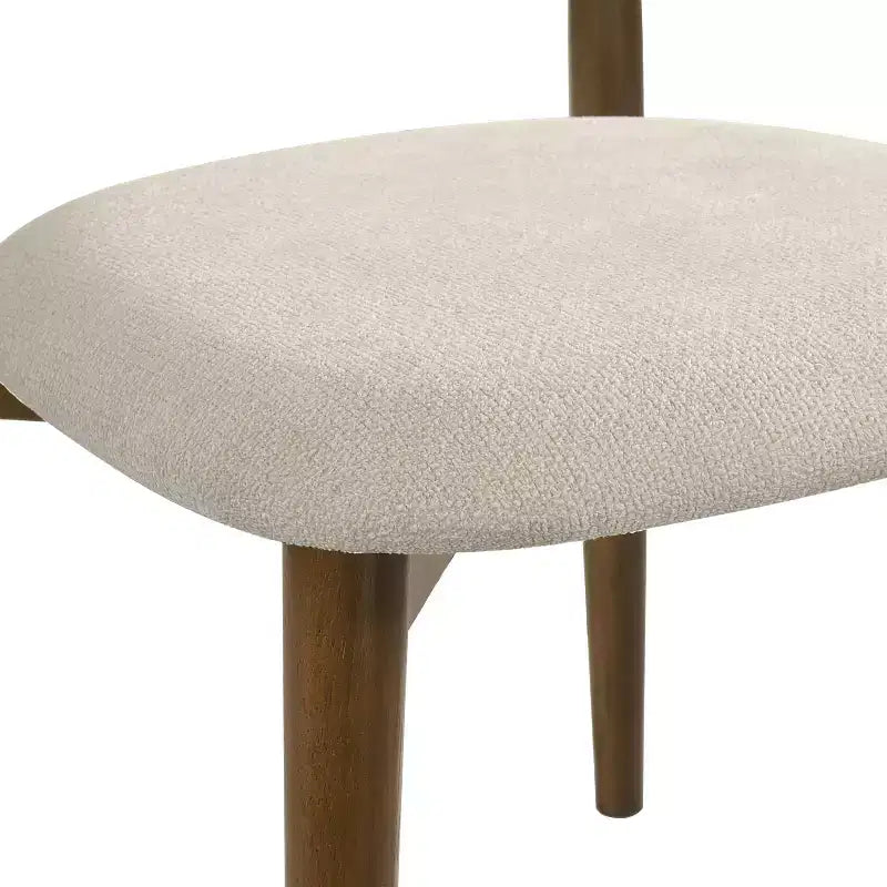 Chaises de salle à manger rembourrées Arnott de Roundhill Furniture, ensemble de 2, finition noyer