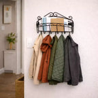 Porte-clés mural en fer forgé noir de la collection Home