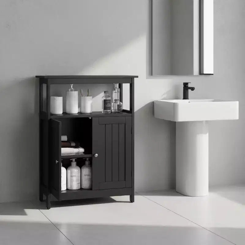Meuble de salle de bain Dcolora avec 2 portes et étagère réglable