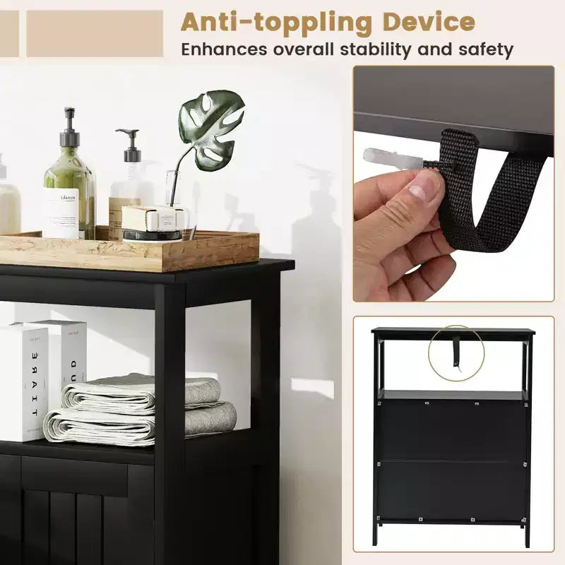 Meuble de salle de bain Dcolora avec 2 portes et étagère réglable