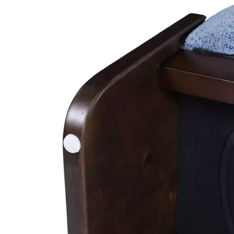 Banc rembourré avec pieds en hévéa, banc d'entrée ottoman ovale pour chambre à coucher, salon - ModernLuxe