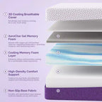 Matelas Sersper 12 pouces en mousse à mémoire de forme au gel rafraîchissant AeroChar, certifié CertiPUR-US et OEKO-TEX