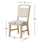 Chaises de salle à manger Roundhill Furniture Arden en bois massif, lot de 2