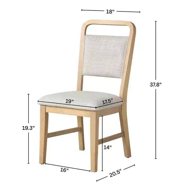 Chaises de salle à manger Roundhill Furniture Arden en bois massif, lot de 2
