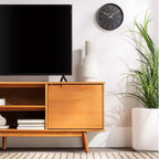 Meuble TV Mid-Century Modern en bois massif pour téléviseurs jusqu'à 80 pouces