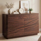 9 Drawer Dresser, 52 Wide Wooden Chest of Drawers with Large Storage & Handleless Design, Modern Dresser TV Stand & Storage Organizer