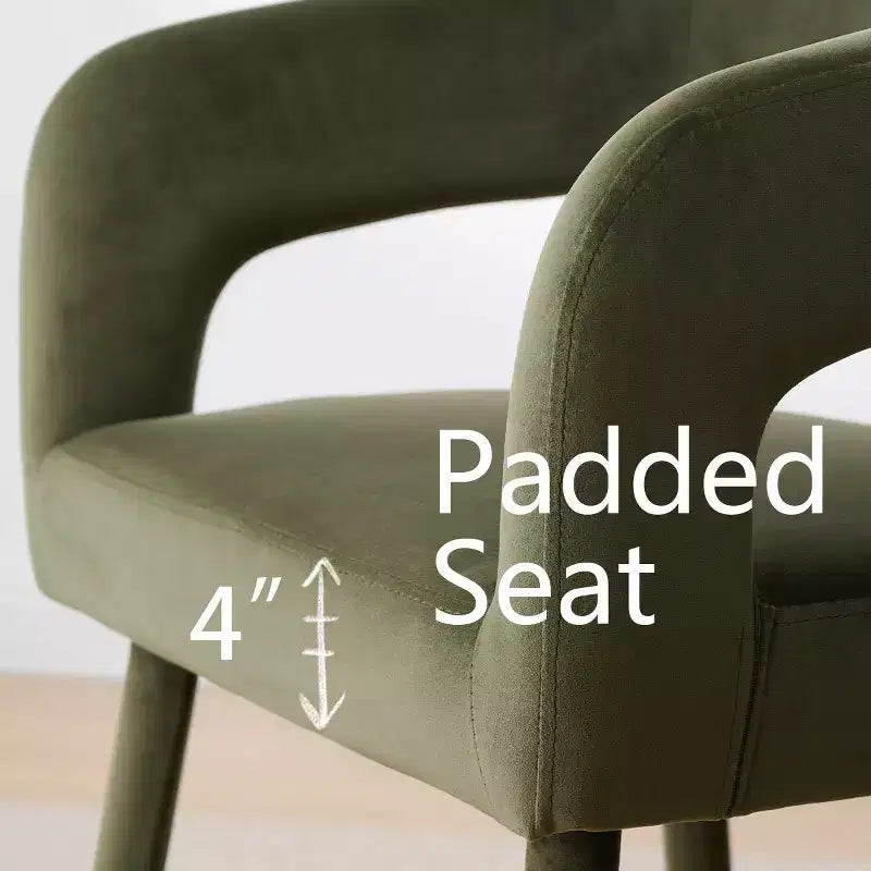 Tabouret de bar moderne en velours à hauteur de comptoir avec dossier, chaise de bar rembourrée de 24 po de hauteur d'assise avec repose-pieds doré, tabouret d'îlot de cuisine-Panipeachy