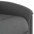 vidaXL Fauteuil inclinable de massage en tissu gris foncé