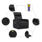 vidaXL Fauteuil inclinable de massage avec repose-pieds réglables