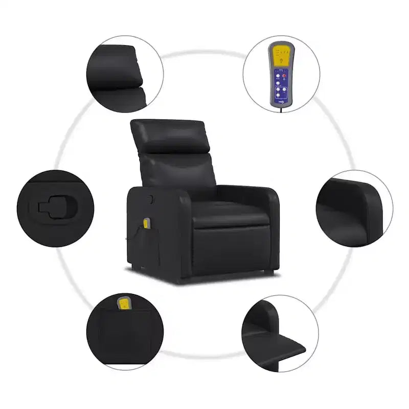 vidaXL Fauteuil inclinable de massage avec repose-pieds réglables