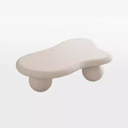 Table basse nuage 40 po avec pieds sphériques, table basse centrale moderne et irrégulière pour salon, blanc crème