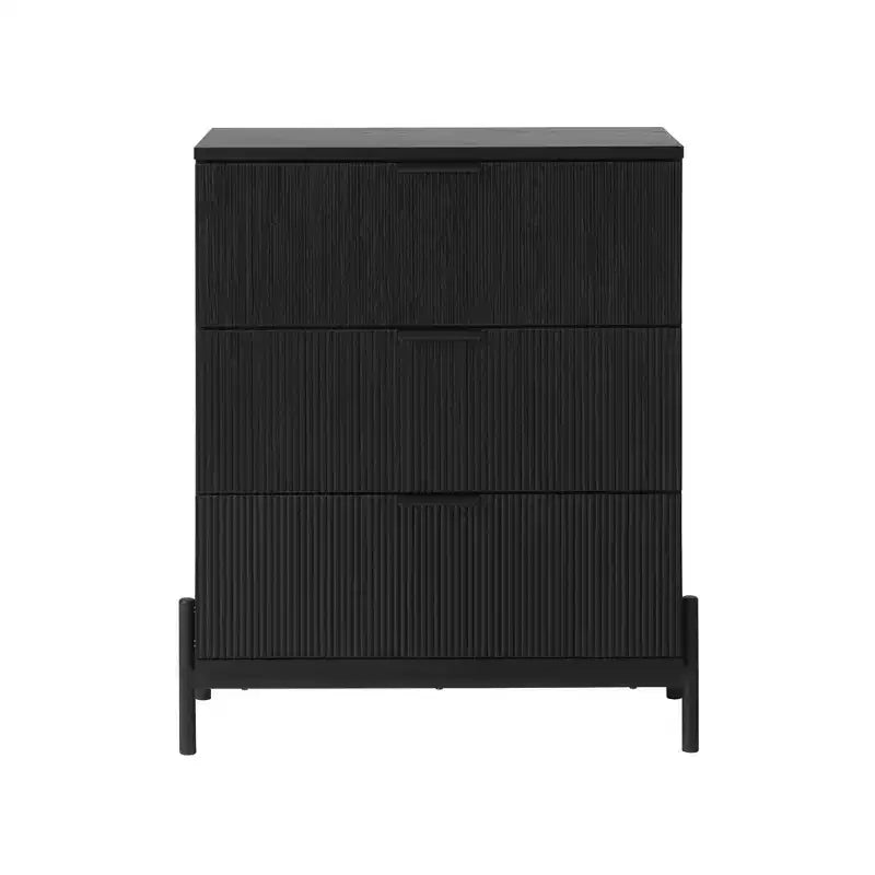 Commode Walker Edison à 3 tiroirs avec façades cannelées