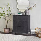 Commode Walker Edison à 3 tiroirs avec façades cannelées