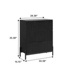 Commode Walker Edison à 3 tiroirs avec façades cannelées