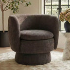 Lot de 2 fauteuils pivotants modernes avec revêtement en tissu, fauteuil lounge pivotant à 360° pour salon, chambre à coucher - Panipeachy