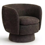 Lot de 2 fauteuils pivotants modernes avec revêtement en tissu, fauteuil lounge pivotant à 360° pour salon, chambre à coucher - Panipeachy
