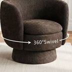 Lot de 2 fauteuils pivotants modernes avec revêtement en tissu, fauteuil lounge pivotant à 360° pour salon, chambre à coucher - Panipeachy