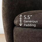 Lot de 2 fauteuils pivotants modernes avec revêtement en tissu, fauteuil lounge pivotant à 360° pour salon, chambre à coucher - Panipeachy