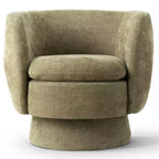 Lot de 2 fauteuils pivotants modernes avec revêtement en tissu, fauteuil lounge pivotant à 360° pour salon, chambre à coucher - Panipeachy