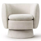 Lot de 2 fauteuils pivotants modernes avec revêtement en tissu, fauteuil lounge pivotant à 360° pour salon, chambre à coucher - Panipeachy