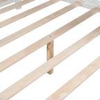 Lit cabane en bois avec 2 tiroirs et étagère de rangement pour enfants, blanc