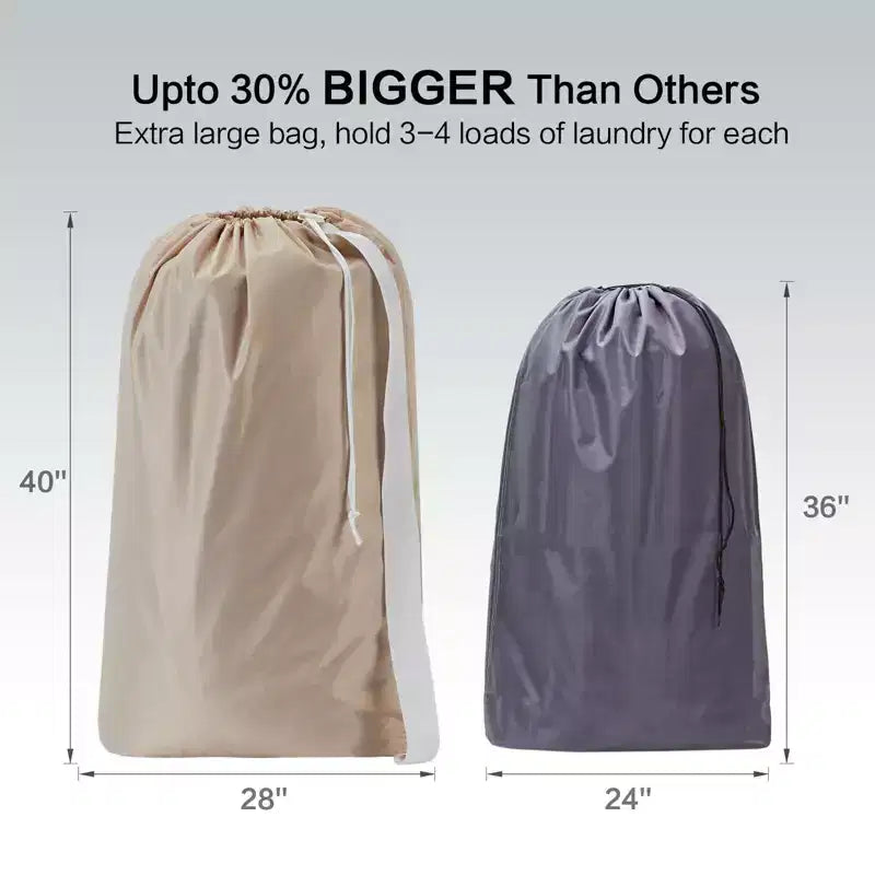 Sac à linge Narwey XL en nylon avec sangle, grand organiseur de linge sale, s'adapte facilement à un panier à linge