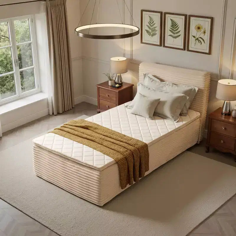 Matelas jumeau en peluche HOMLUX - Aucun assemblage requis, isolation des mouvements et sommeil rafraîchissant et respirant