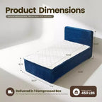 Matelas jumeau en peluche HOMLUX - Aucun assemblage requis, isolation des mouvements et sommeil rafraîchissant et respirant